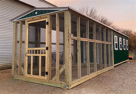 large metal chicken coop